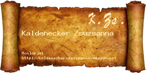 Kaldenecker Zsuzsanna névjegykártya